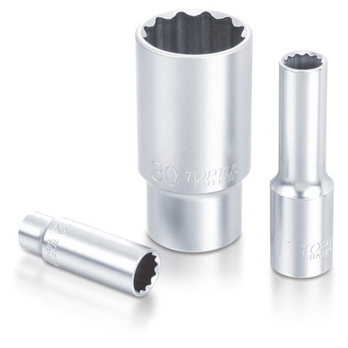 1/2"Dr deep socket Satin 12pt x 20mm