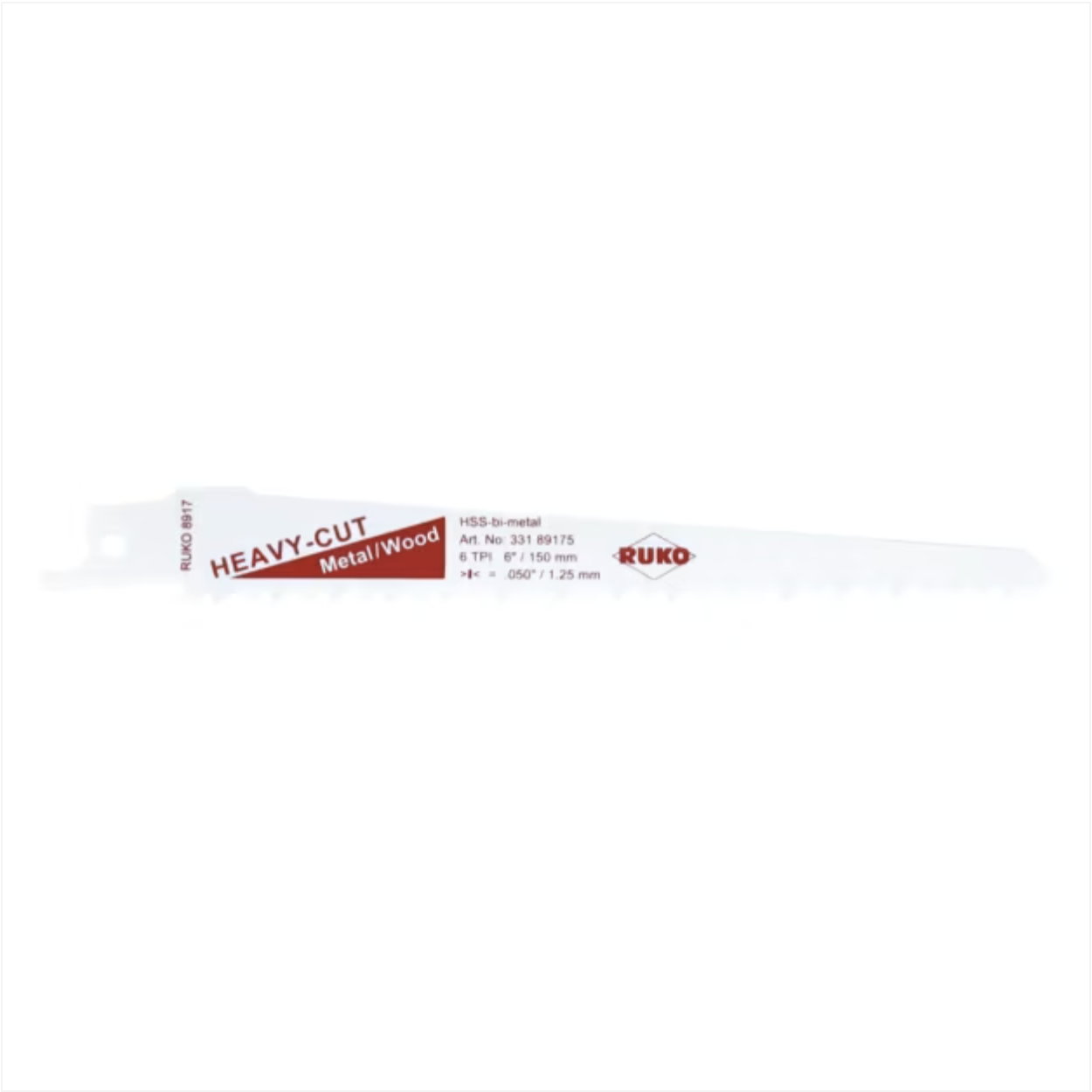 RUKO Reciprocating Blade Steel 18T 8908 150mm
