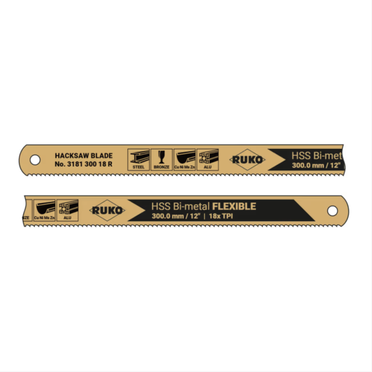 RUKO HSS Bi-Flexible Hacksaw Blade 24Tpi